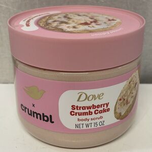 Dove x Crumbl Strawberry Crumb Cake Body Scrub Limited Edition 15 oz